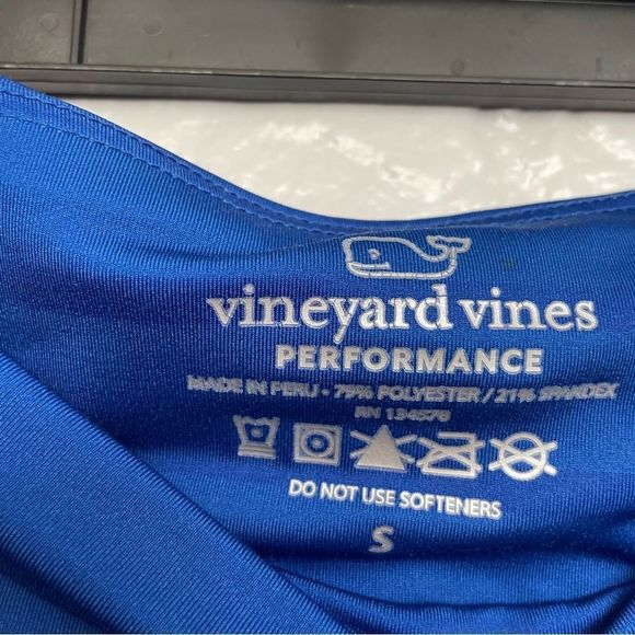 Vineyard Vines Dip Dye Ombre Striped Performance Leggings Royal Ocean Blue - Picture 3 of 4